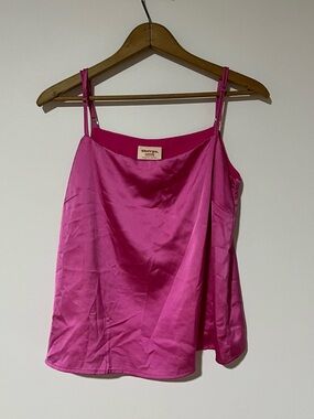 Showpo. Vibrant Hot Pink Satin Cowl Cami